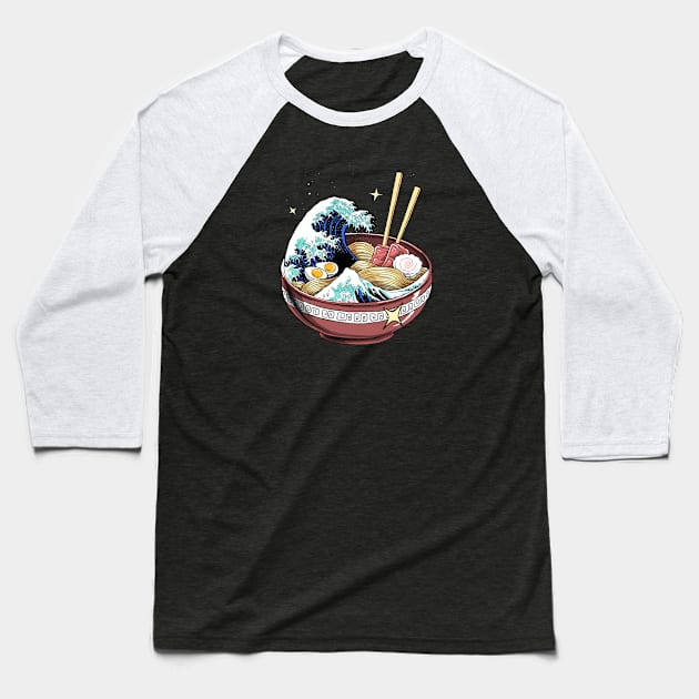 KANAGAWA RAMEN Baseball T-Shirt by AMOS_STUDIO